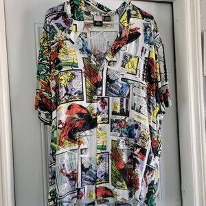 Spiderman Comic Print Men's Shirt